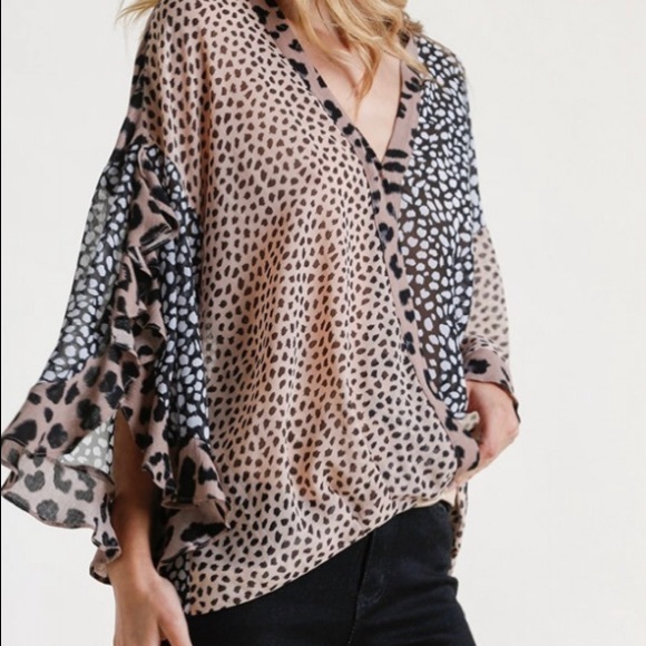 Multi Print Animal Top - Picture 7 of 10